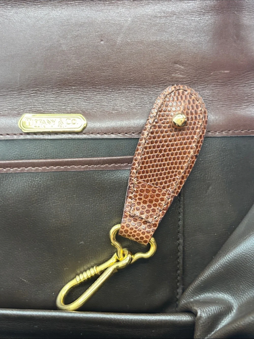 Tiffany & Co. Top-Handle Bag - Brown - Pocket Mirror and Keychain Included